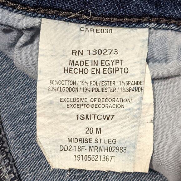 Riders by Lee Straight Leg Jeans Women Size 20 Inseam 30.5" Style# 1SMTCW7 - Picture 8 of 11